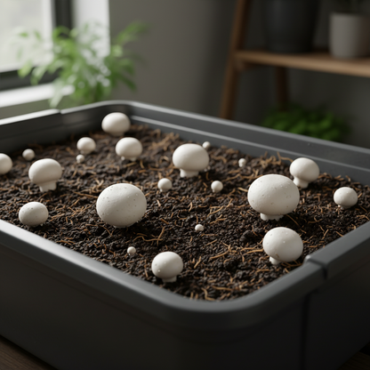 White Mushroom Seeds – Easy Planting Vegetable Seeds for Home Growing