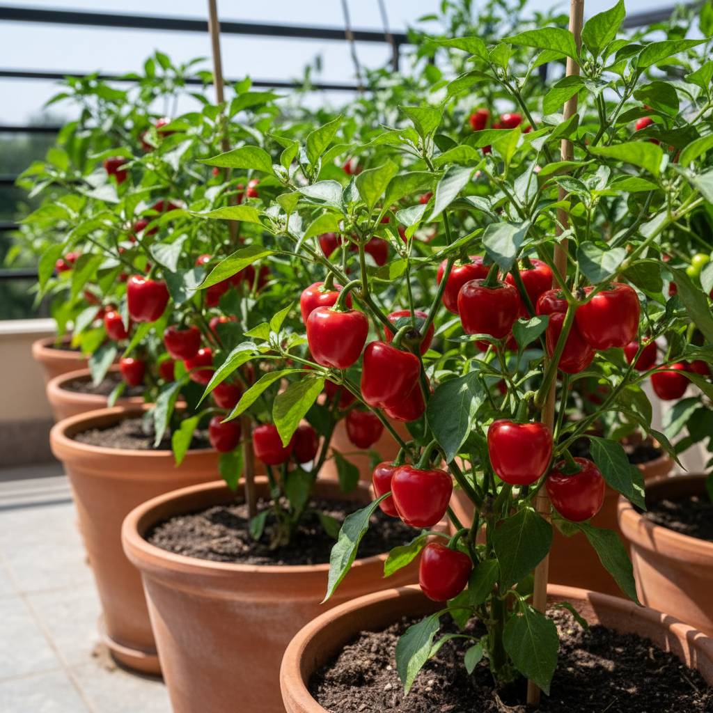 Red Cherry Sweet Pepper Seeds – Organic, High Yield, Flavorful Capsicum for Home Gardens