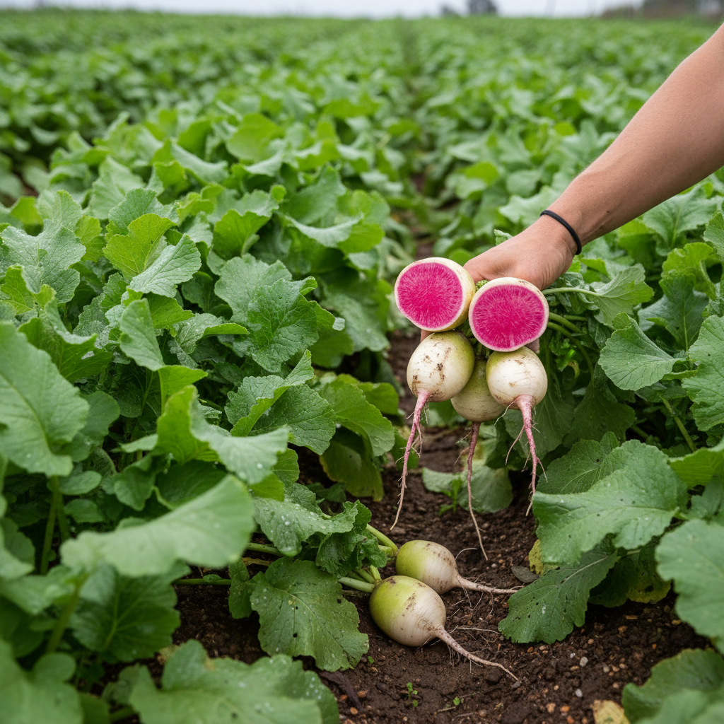 Watermelon Radish Seeds – Heirloom Non-GMO Radish Seeds for Home Gardening