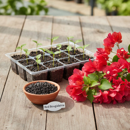 Red Bougainvillea Flower Seeds – Vibrant Climbing Blooms for Gardens