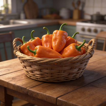 Pepper Habanero Orange Seeds – Extremely Hot Chili Seeds for Home Gardening