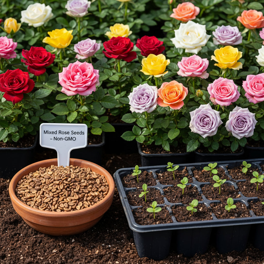 Mixed Rose Seeds for Planting – Vibrant Blooms for Home Garden (50 Seeds)