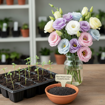Rare Mixed Colour Eustoma Seeds (Lisianthus) – Exotic Cut Flower Blooms