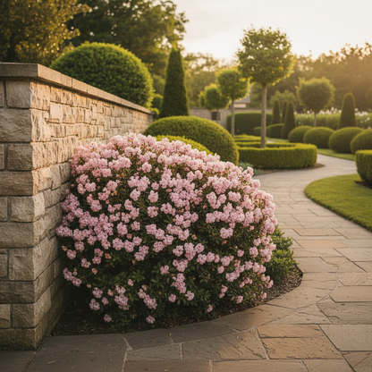 Soft Pink Ruffled Hydrangea – Compact Evergreen Shrub