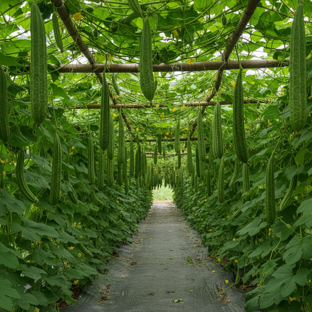 Luffa Acutangula Seeds (Ridge Gourd) – Premium Vegetable Seeds for Home Gardening