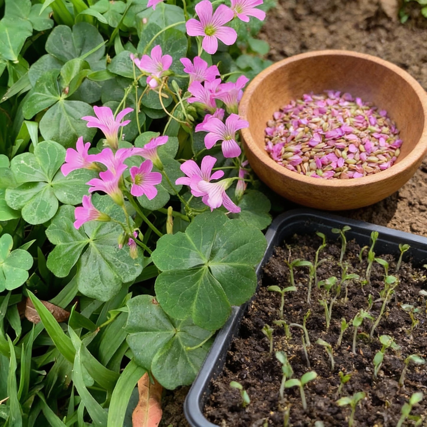 Pink Wood Sorrel Seeds (Oxalis debilis) – Low Growing Perennial Ornamental