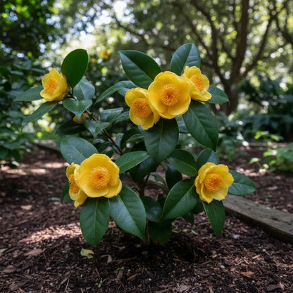 Golden Camellia Seeds — Yellow Camellia Flower Seeds (Camellia japonica)