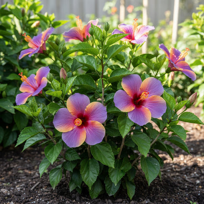 Red Orange Purple Hibiscus Seeds — Rare Color Showy Flower Perennial Seeds